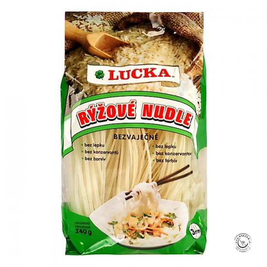 Rýžové nudle Lucka 3mm - bezvaječné cest. 240g